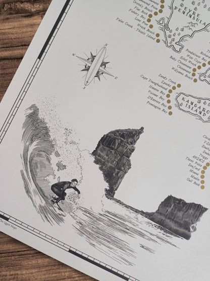 The South Australia Surf Quest - Scratch Map