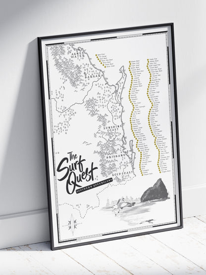 The Queensland Surf Quest - Scratch Map
