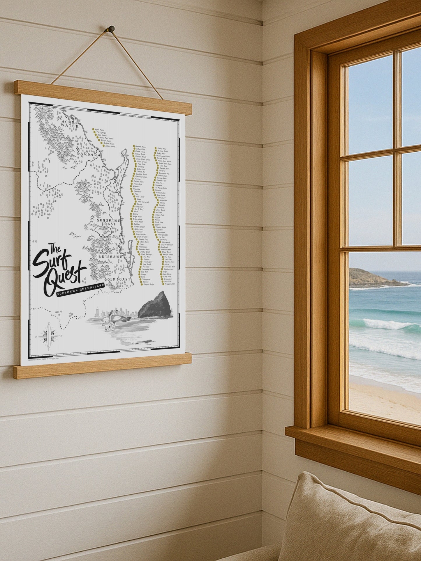 The Queensland Surf Quest - Scratch Map