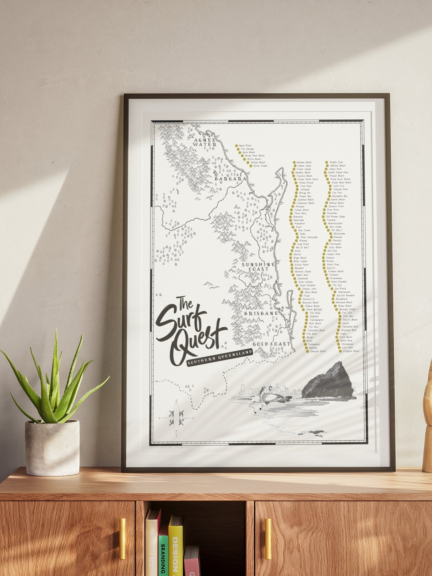 The Queensland Surf Quest - Scratch Map