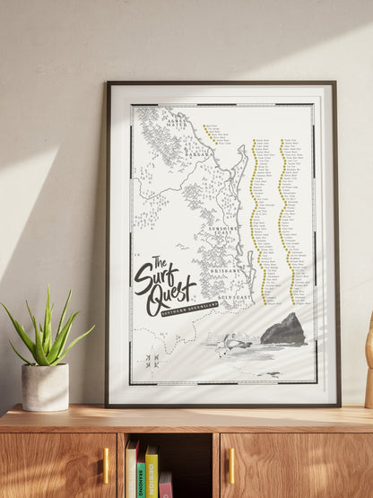 The Queensland Surf Quest - Scratch Map