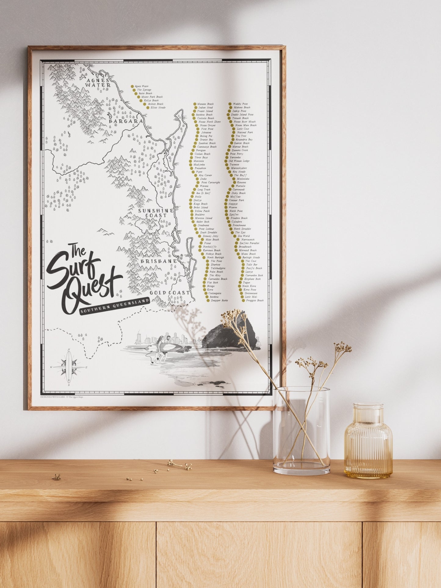 The Queensland Surf Quest - Scratch Map