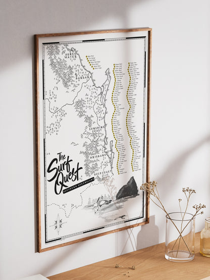The Queensland Surf Quest - Scratch Map