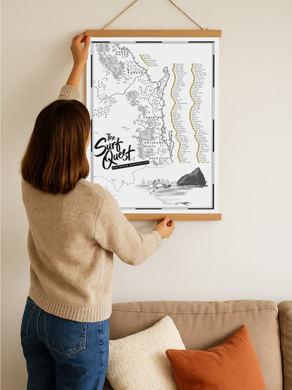 The Queensland Surf Quest - Scratch Map