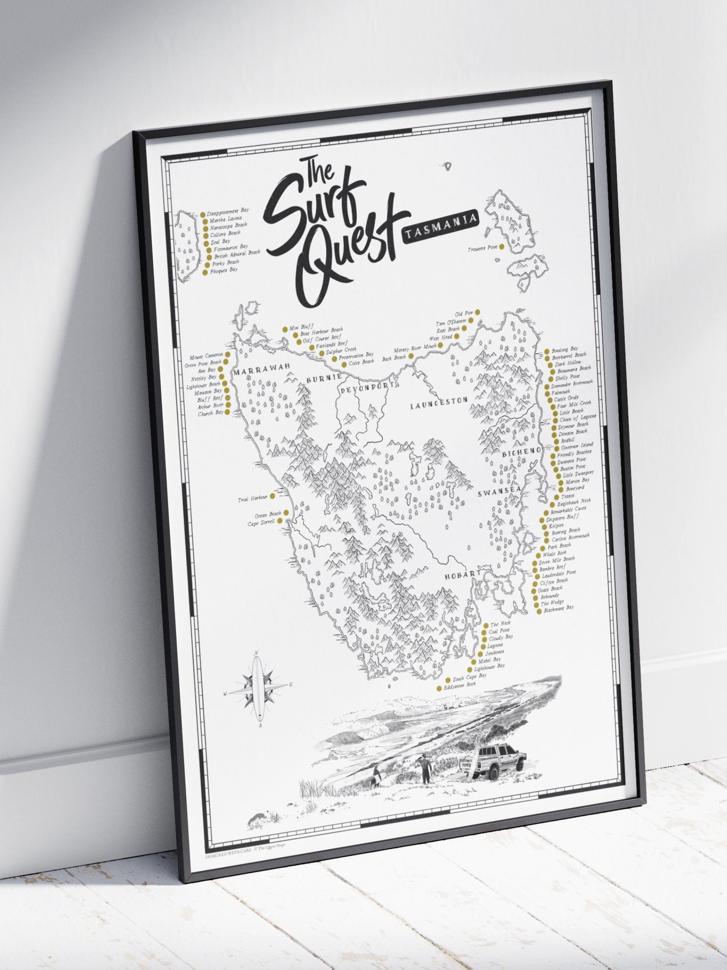 The Tasmania Surf Quest -Scratch Map