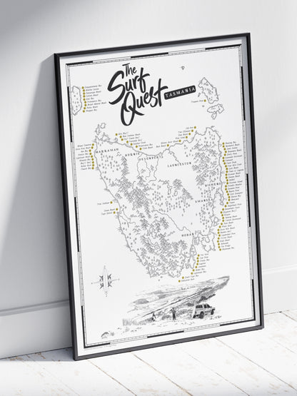 The Tasmania Surf Quest -Scratch Map