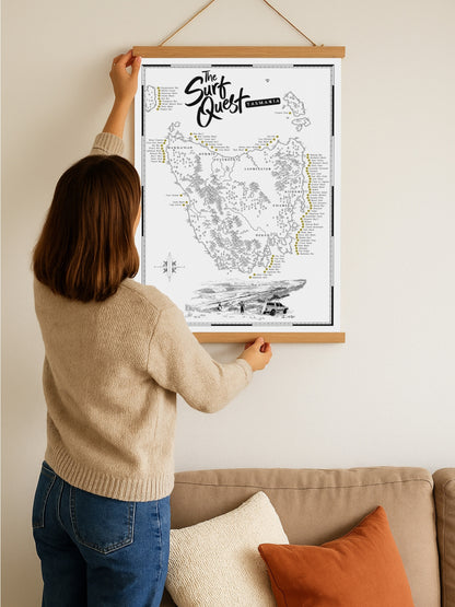 The Tasmania Surf Quest -Scratch Map