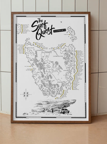 The Tasmania Surf Quest -Scratch Map