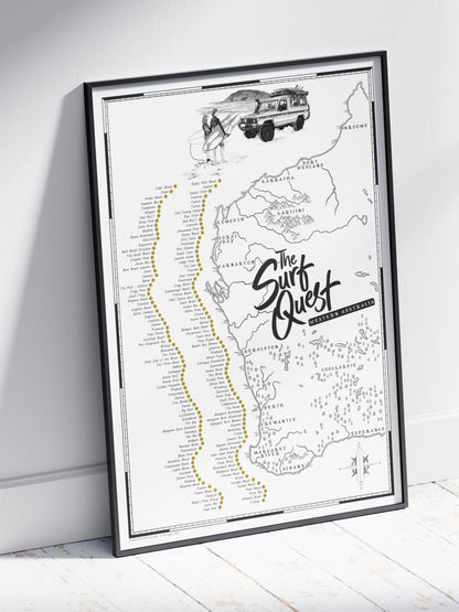 The Western Australia Surf Quest - Scratch Map