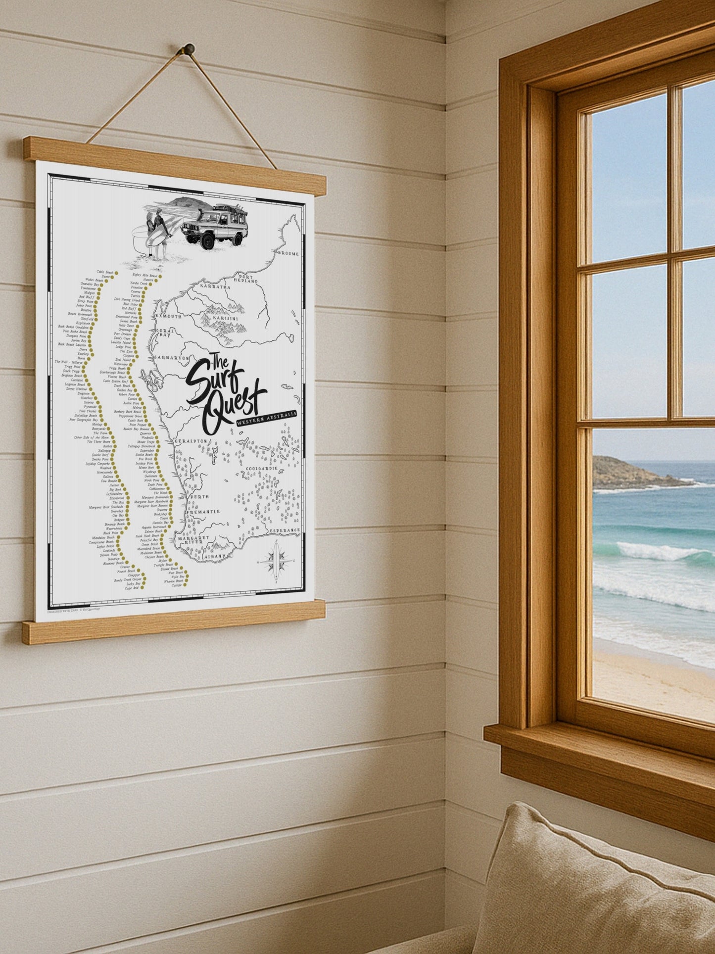 The Western Australia Surf Quest - Scratch Map