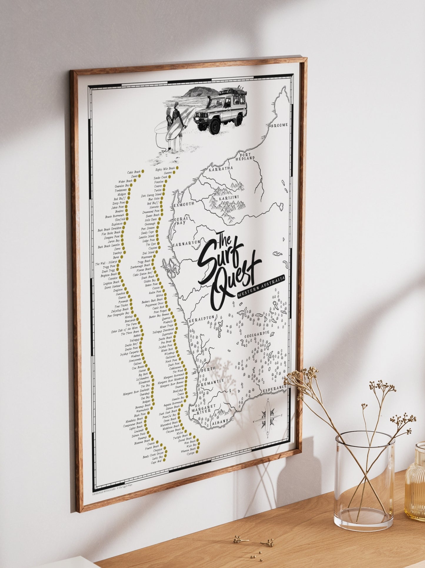 The Western Australia Surf Quest - Scratch Map