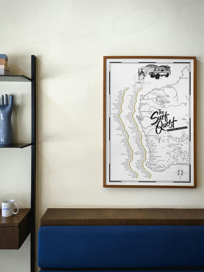 The Western Australia Surf Quest - Scratch Map