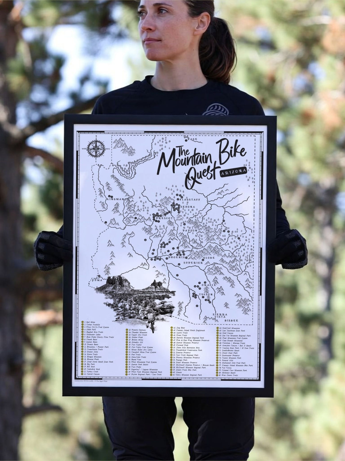 The Arizona Mountain Bike Quest - Scratch Map