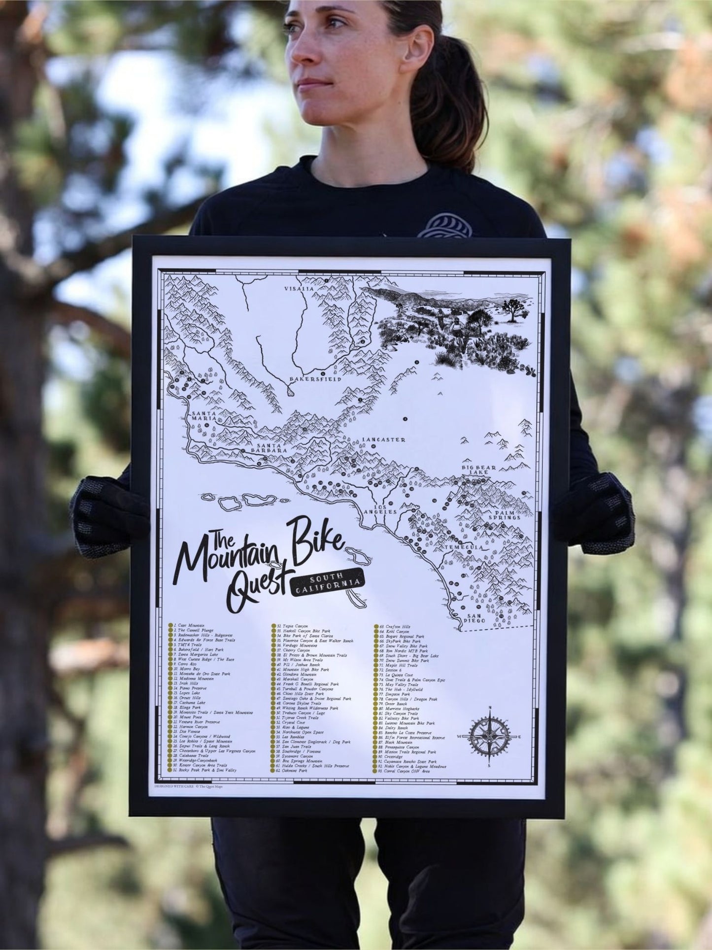 The California (South) Mountain Bike Quest - Scratch Map