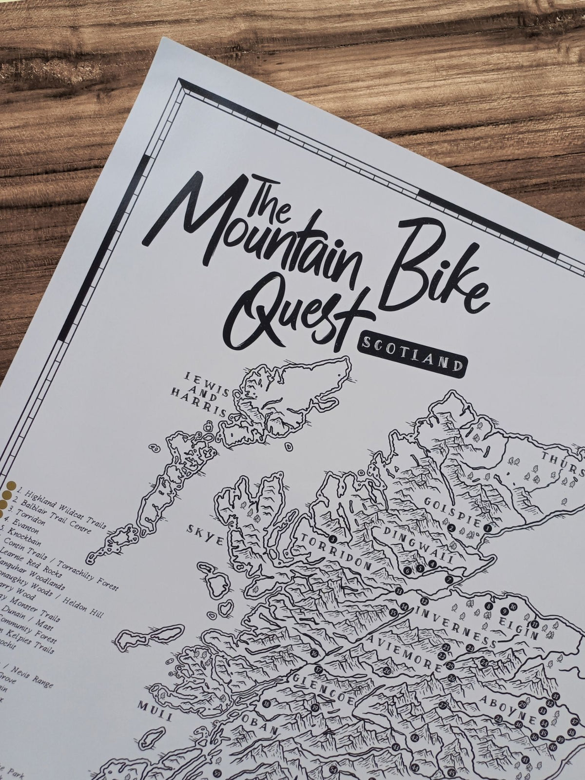 The Scotland Mountain Bike Quest - Scratch Map
