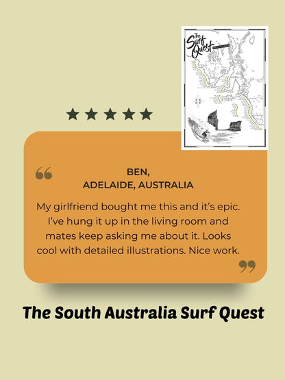 The South Australia Surf Quest - Scratch Map