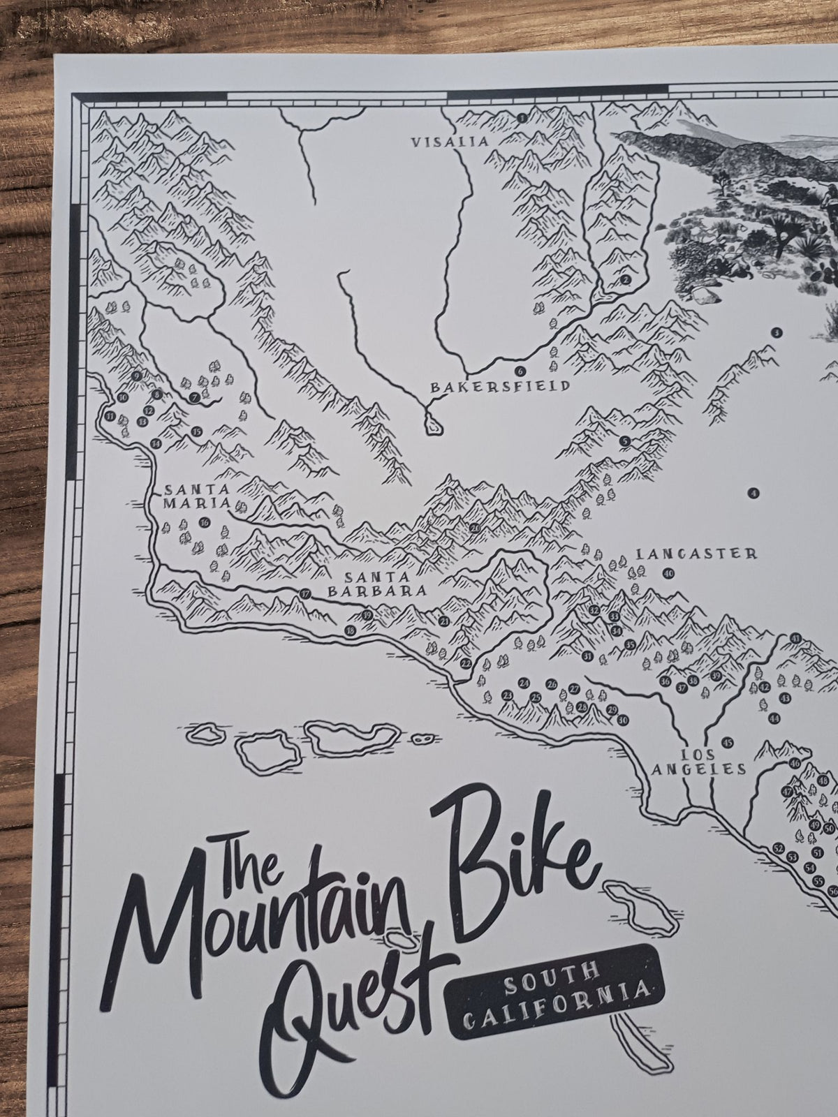 The Southern California Mountain Bike Quest - Scratch Map