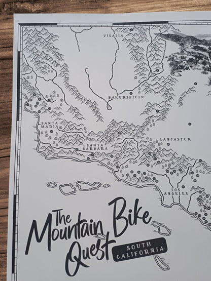 The Southern California Mountain Bike Quest - Scratch Map