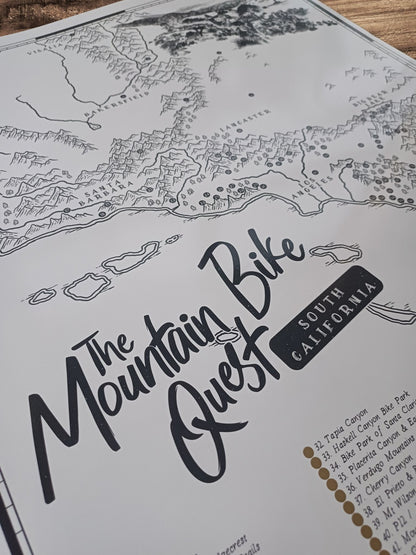 The Southern California Mountain Bike Quest - Scratch Map