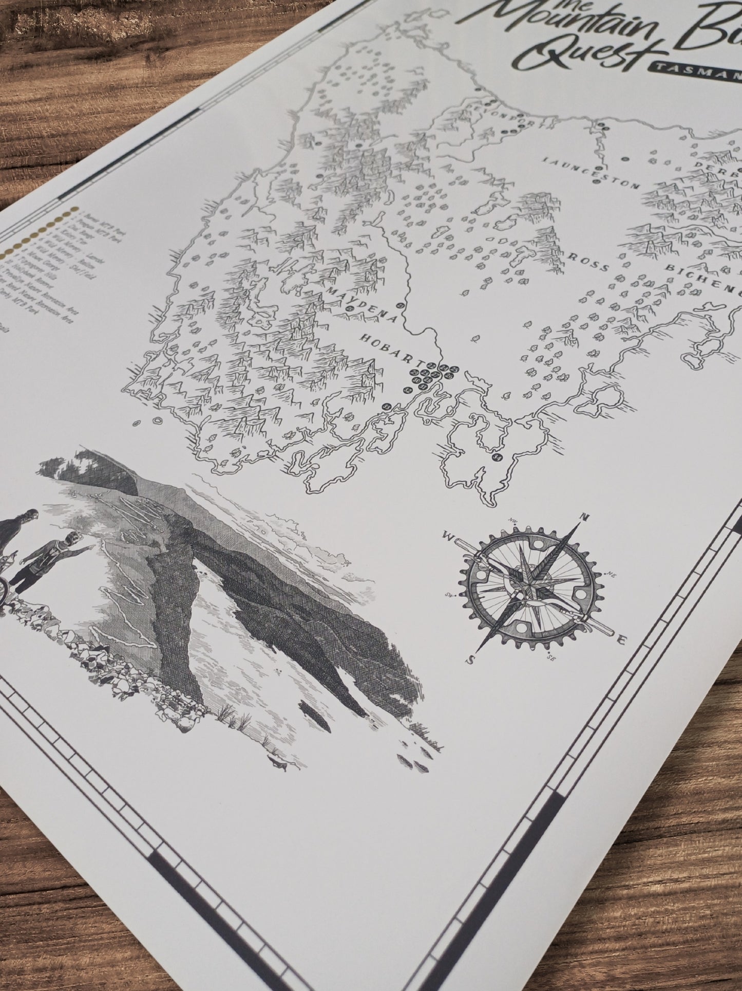 The Tasmania Mountain Bike Quest - Scratch Map