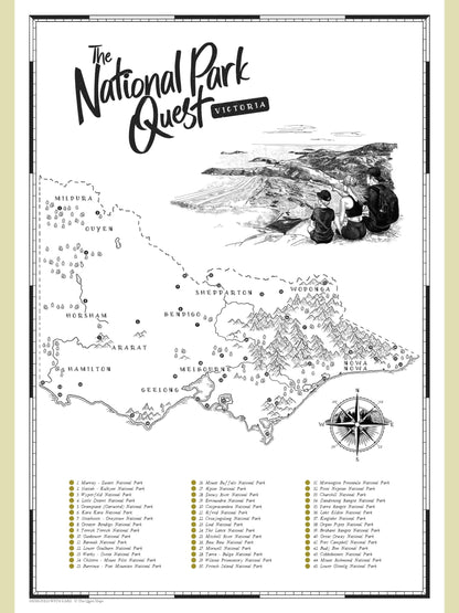 The Victoria National Parks Quest - Scratch Map