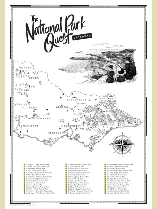 The Victoria National Parks Quest - Scratch Map
