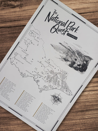 The Victoria National Parks Quest - Scratch Map