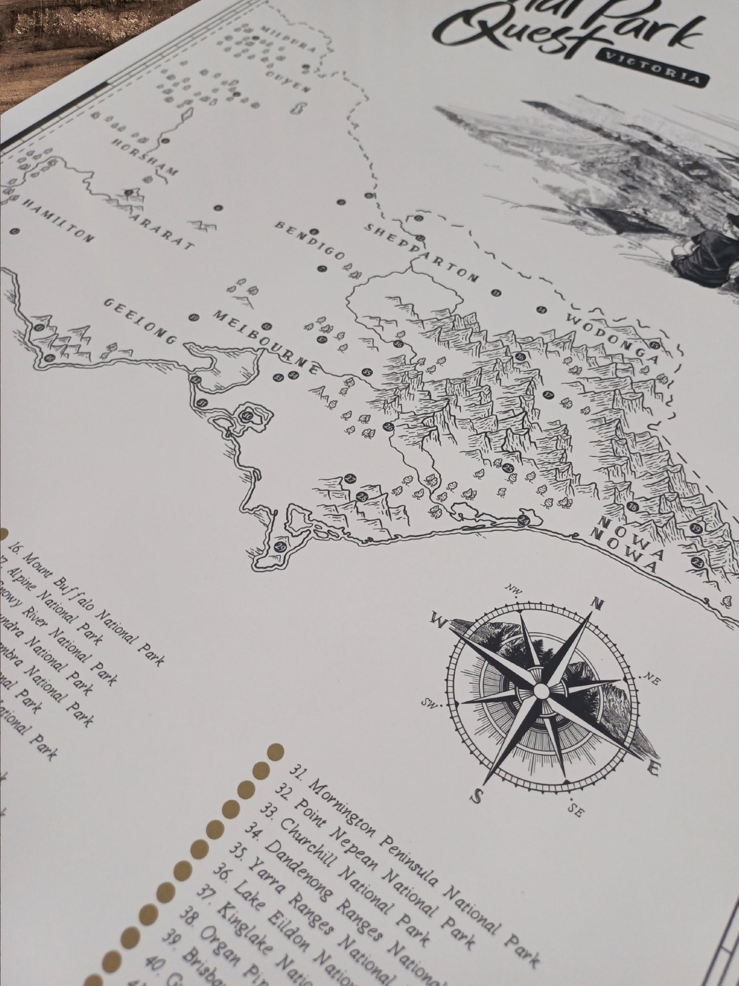 The Victoria National Parks Quest - Scratch Map