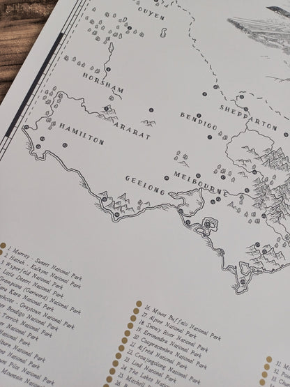 The Victoria National Parks Quest - Scratch Map