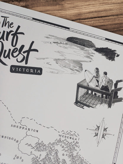 The Victoria Surf Quest - Scratch Map