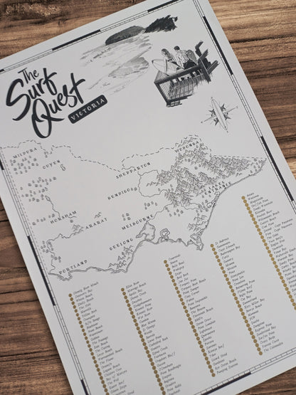 The Victoria Surf Quest - Scratch Map