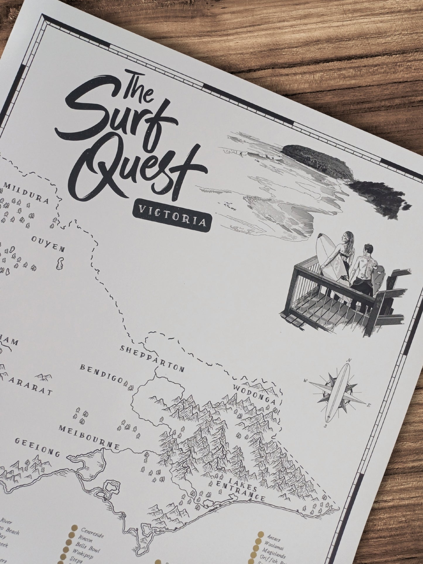 The Victoria Surf Quest - Scratch Map