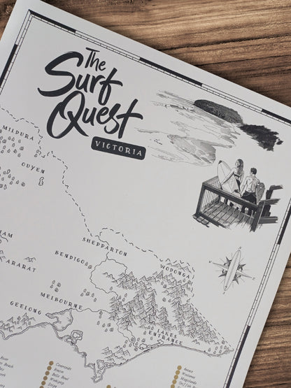 The Victoria Surf Quest - Scratch Map