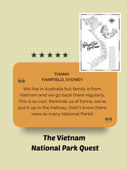 The Vietnam National Parks Quest - Scratch Map