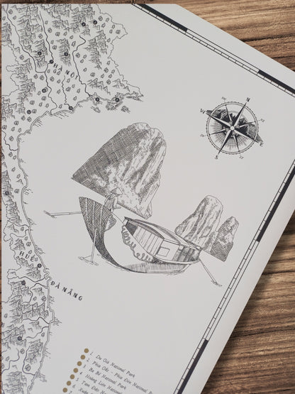 The Vietnam National Parks Quest - Scratch Map