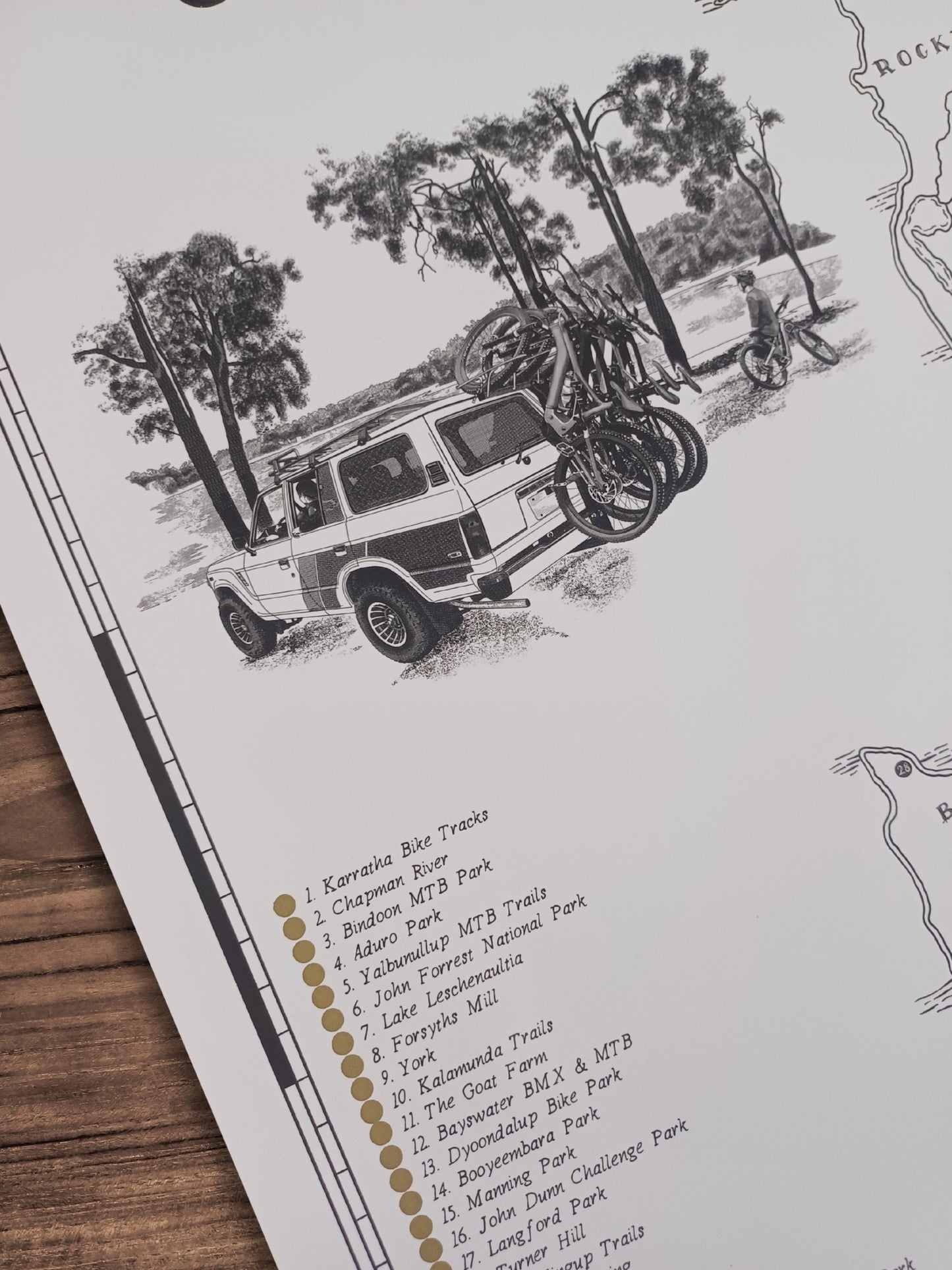 The Western Australia Mountain Bike Quest - Scratch Map