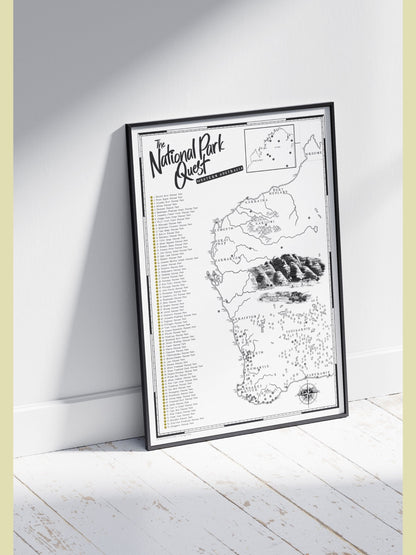 The Western Australia National Parks Quest - Scratch Map