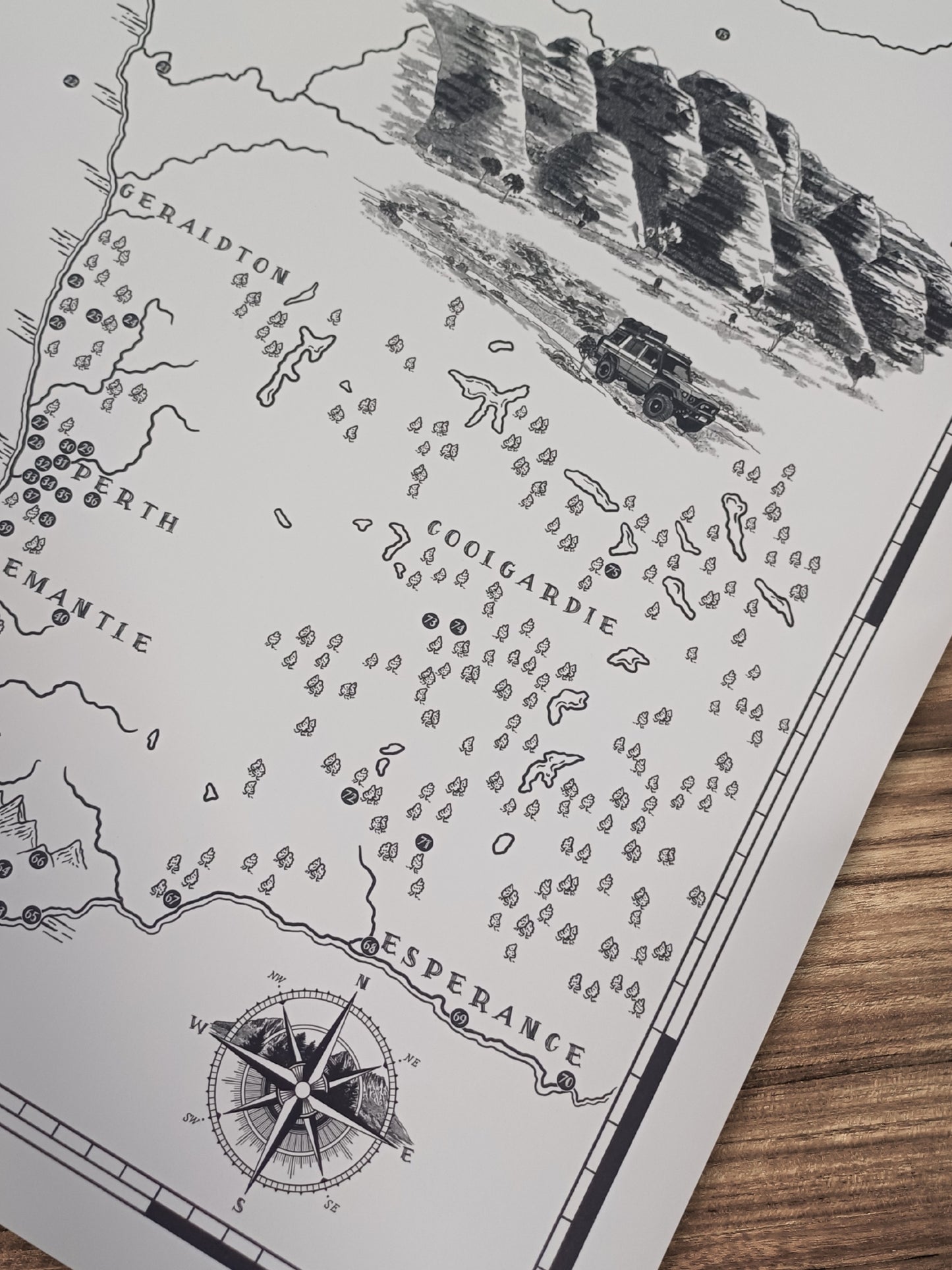 The Western Australia National Parks Quest - Scratch Map