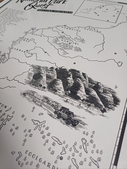 The Western Australia National Parks Quest - Scratch Map