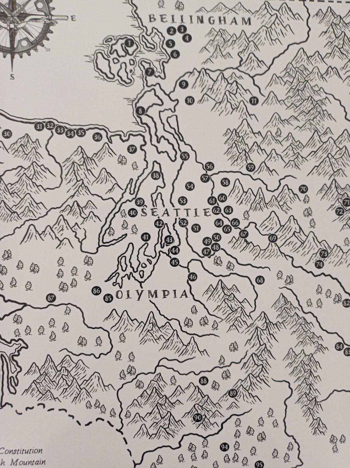 The Washington Mountain Bike Quest - Scratch Map