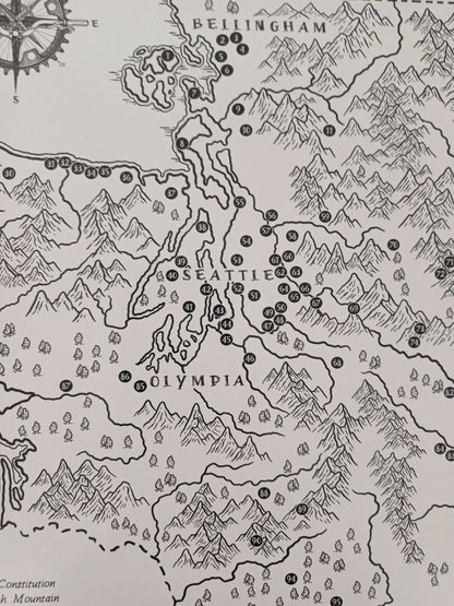 The Washington Mountain Bike Quest - Scratch Map