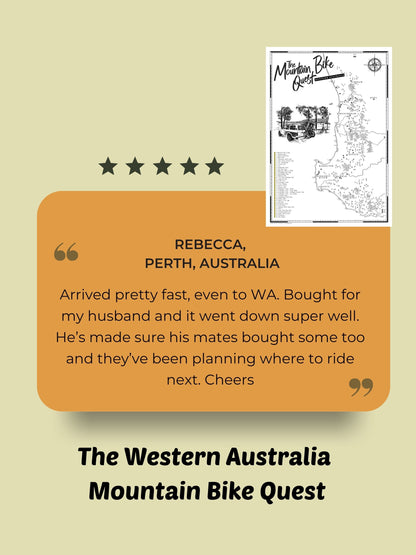 The Western Australia Mountain Bike Quest - Scratch Map