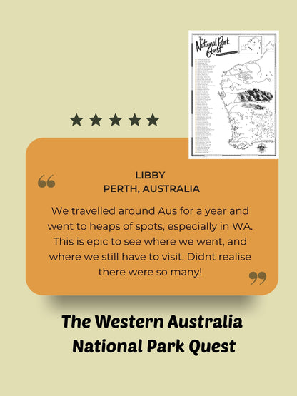 The Western Australia National Parks Quest - Scratch Map