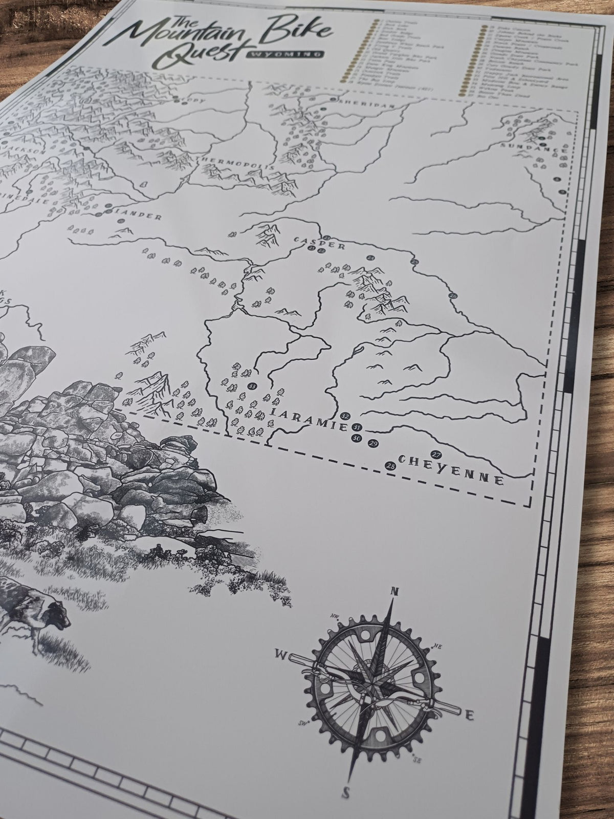 The Wyoming Mountain Bike Quest - Scratch Map