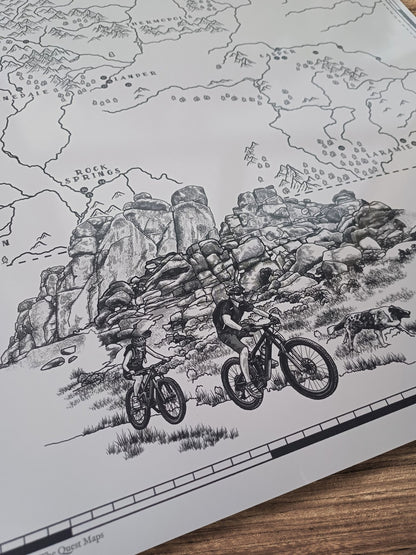 The Wyoming Mountain Bike Quest - Scratch Map