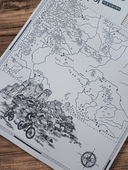 The Wyoming Mountain Bike Quest - Scratch Map