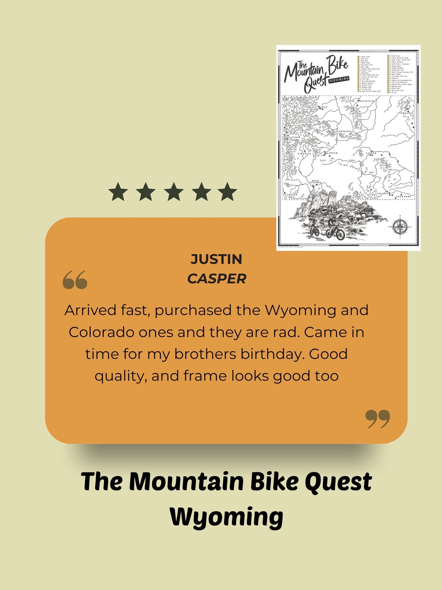 The Wyoming Mountain Bike Quest - Scratch Map