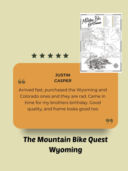 The Wyoming Mountain Bike Quest - Scratch Map