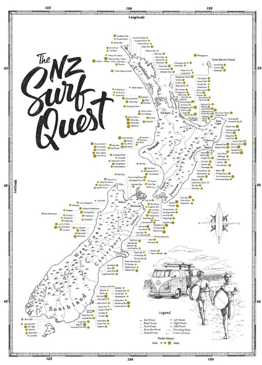 NZ Surf Quest Scratch Map