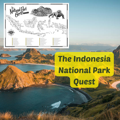 The Indonesia National Parks Quest - Scratch Map